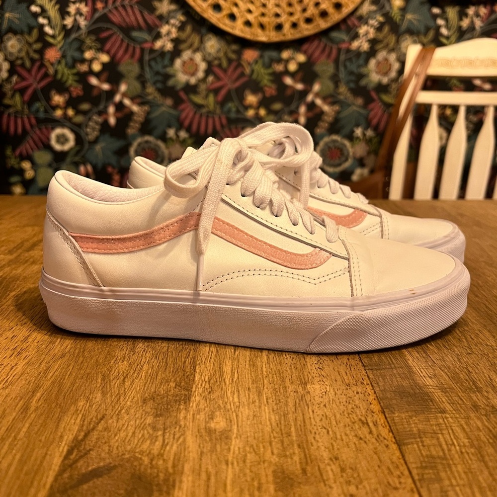 White and pink vans